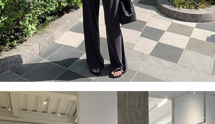 지금 임산부 도루 센스 와이드 레깅스 바지 여름 새로운 주간 실크 라이 경기 서울 감기 센스 스트레이트 니트 캐주얼 부드러운 찹쌀 바지 상세 이미지 46