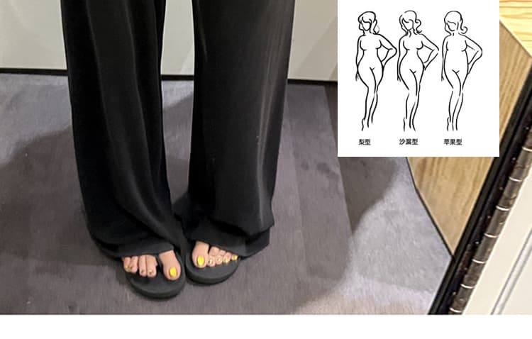 지금 임산부 도루 센스 와이드 레그 팬츠 새로운 여성 여름 주간 실크 라이 경기 서울 감기 센스 스트레이트 니트 캐주얼 부드러운 찹쌀 바지 상세 이미지 6