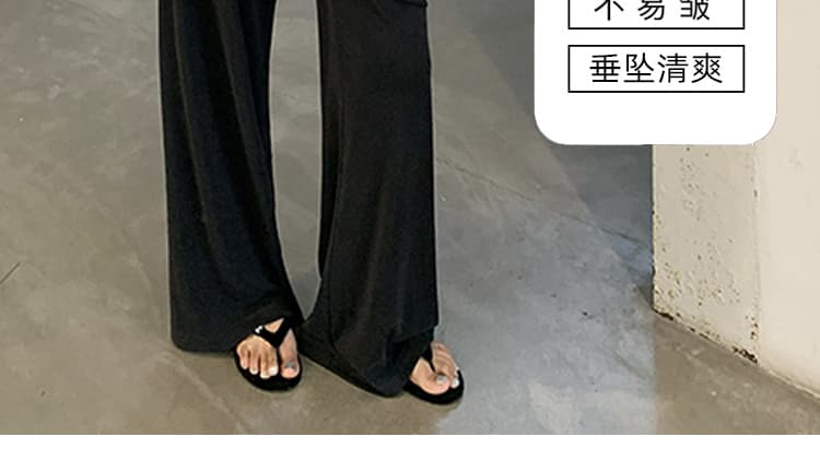 지금 임산부 도루 센스 와이드 레그 팬츠 새로운 여성 여름 주간 실크 라이 경기 서울 감기 센스 스트레이트 니트 캐주얼 부드러운 찹쌀 바지 상세 이미지 12