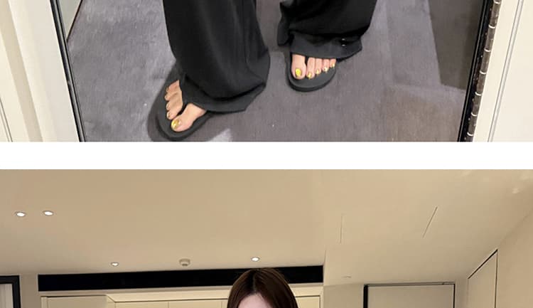 지금 임산부 도루 센스 와이드 레그 팬츠 새로운 여성 여름 주간 실크 라이 경기 서울 감기 센스 스트레이트 니트 캐주얼 부드러운 찹쌀 바지 상세 이미지 63