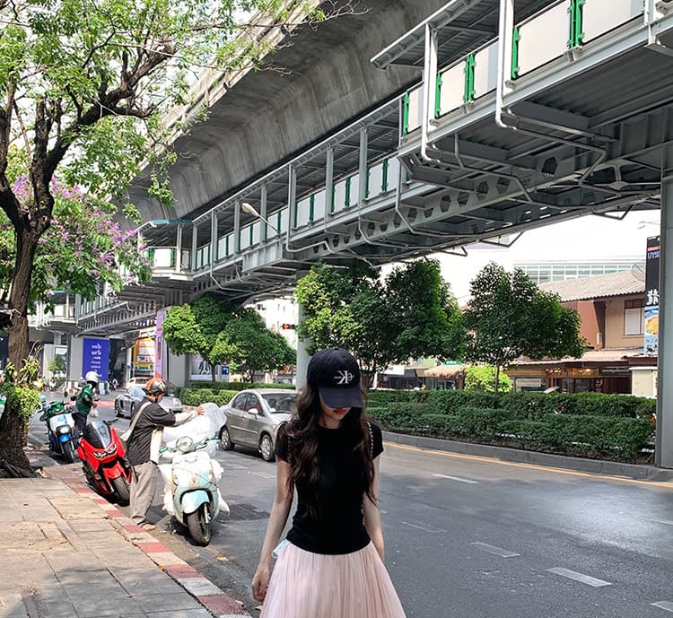 지금 임산부 깃발 실 반신 스커트 여름 하이웨이스트 도루 센스 한 마디 롱 스커트 핑크색 서리가 내린 부서 고유 한 Chic 반 스커트 상세 이미지 67