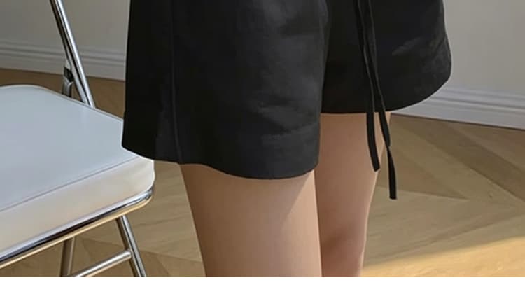 지금 임산부 화이트 면 린넨 운동 넓은 다리가 짧다. 바지 여성 여름 새로운 얇은 스타일 펌프 로프 작은 키 아마 짧은 바지 상세 이미지 9