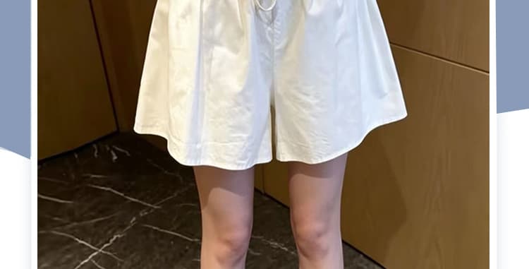 지금 임산부 화이트 운동 넓은 다리가 짧다. 바지 여성 여름 새로운 얇은 스타일 펌프 로프 작은 키 루즈핏 캐주얼 와이드 레그 팬츠 상세 이미지 2