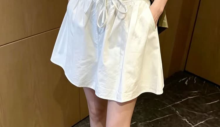 지금 임산부 화이트 운동 넓은 다리가 짧다. 바지 여성 여름 새로운 얇은 스타일 펌프 로프 작은 키 루즈핏 캐주얼 와이드 레그 팬츠 상세 이미지 30