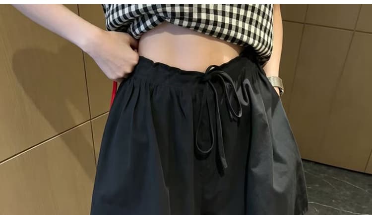 지금 임산부 화이트 운동 넓은 다리가 짧다. 바지 여성 여름 새로운 얇은 스타일 펌프 로프 작은 키 루즈핏 캐주얼 와이드 레그 팬츠 상세 이미지 53