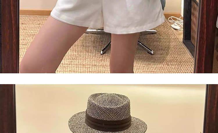 지금 임산부 화이트 면 린넨 운동 넓은 다리가 짧다. 바지 새로운 여성 여름 얇은 스타일 펌프 로프 작은 키 아마 짧은 바지 상세 이미지 28
