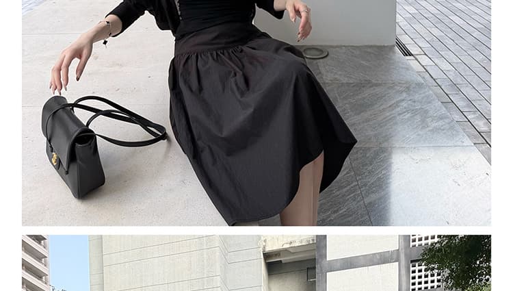 지금 임산부 반신 중 롱 스커트 여성 여름 2026 새로운 하이웨이스트 연령 감소 품격 슬림해 보이는 다용도 한 마디 중간 길이 스커트 상세 이미지 57