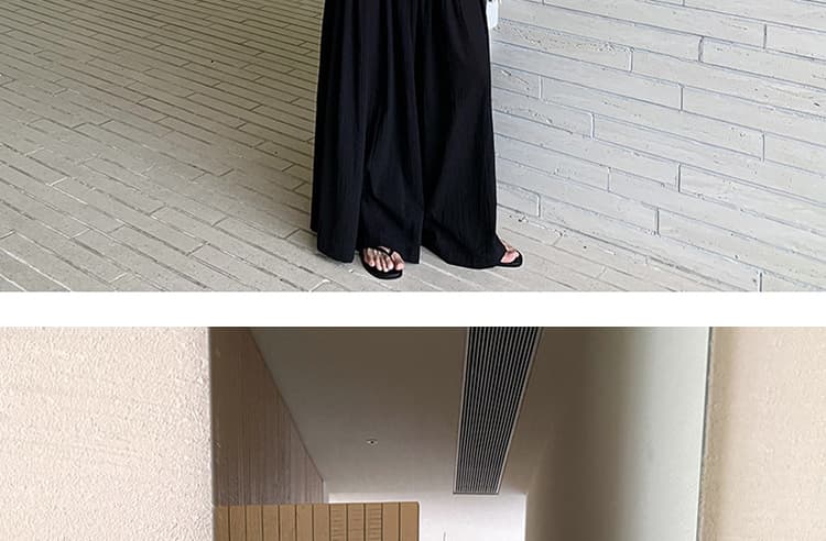 지금 임산부 한 부서 펌프 로프 느긋한 넓은 다리 치마바지 여성 여름 2026 새로운 루즈핏 캐주얼 다용도 작은 키 바지 상세 이미지 45