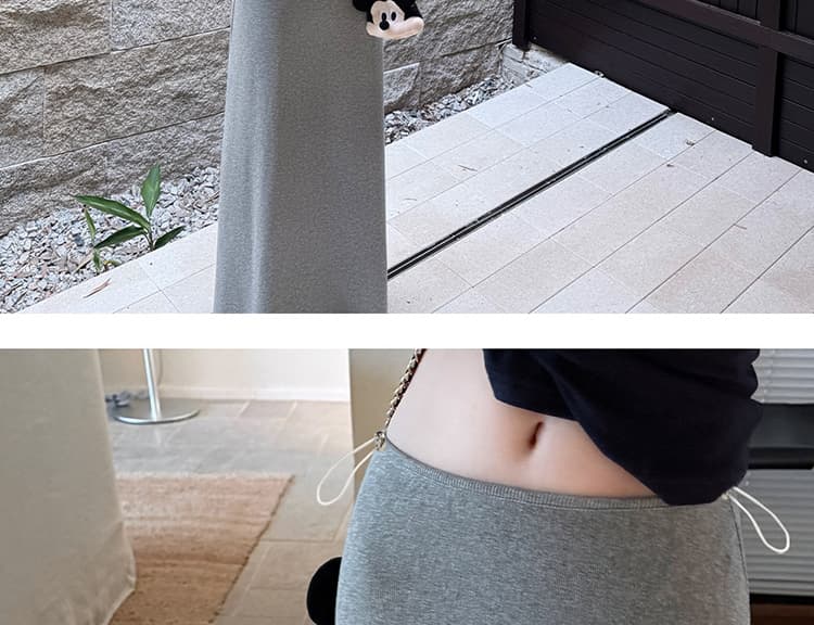 지금 임산부 느긋한 바람 도루 가을 센스 트임 반신 스커트 새로운 여성 여름 한 부서 하이웨이스트 슬림해 보이는 a 단어 길이 치마 상세 이미지 38