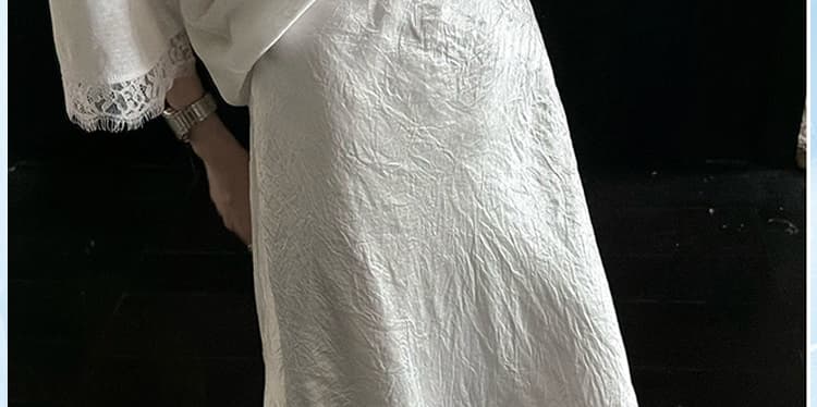 지금 임산부 아세트산 압력 주름 반신 스커트 여성 2026 새로운 여름 한 마디 다용도 루즈핏 압력 주름 프랑스식 중간 길이 스커트 상세 이미지 2
