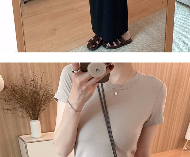 지금 임산부 감기 도루 센스 반신 스커트 여름 2026 새로운 단색 비스듬한 트임 디자인 센스 스트레이트 타이트 스커트 상세 이미지 60