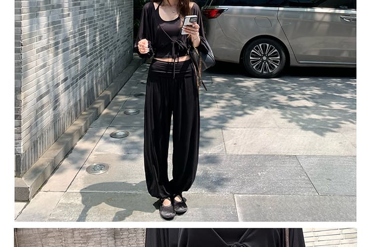 지금 임산부 호흡 바지 요가 가면 뒤집다 측면 디자인 软绵 새로운 여성 여름 다용도 도루 도루 랜턴 9부 바지 상세 이미지 19