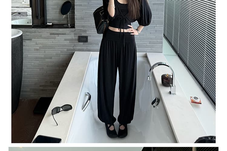 지금 임산부 호흡 바지 요가 가면 뒤집다 측면 디자인 软绵 새로운 여성 여름 다용도 도루 도루 랜턴 9부 바지 상세 이미지 30