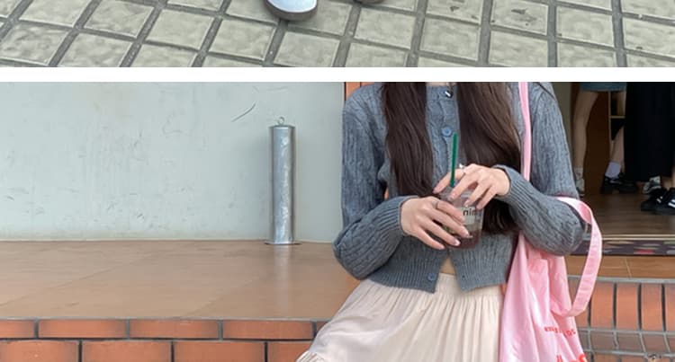 지금 임산부 작은 대중 디자인 센스 패치워크 롱 코트 반신 스커트 2025 여성 봄 가을 가을 센스 다용도 케이크 롱 스커트 상세 이미지 24