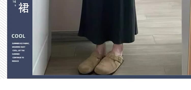 지금 순면 임산부 어두운 회색 반신 스커트 여성 봄 가을 새로운 임산부 중간 길이 타이트 스커트 한 마디 롱 스커트 표지 다리 두꺼운 상세 이미지 4