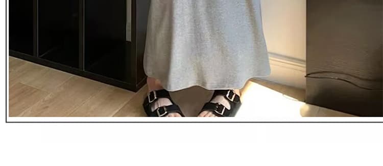 지금 순면 임산부 어두운 회색 반신 스커트 여성 봄 가을 새로운 임산부 중간 길이 타이트 스커트 한 마디 롱 스커트 표지 다리 두꺼운 상세 이미지 11