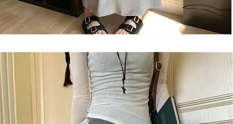 지금 순면 임산부 어두운 회색 반신 스커트 여성 봄 가을 새로운 임산부 중간 길이 타이트 스커트 한 마디 롱 스커트 표지 다리 두꺼운 상세 이미지 43