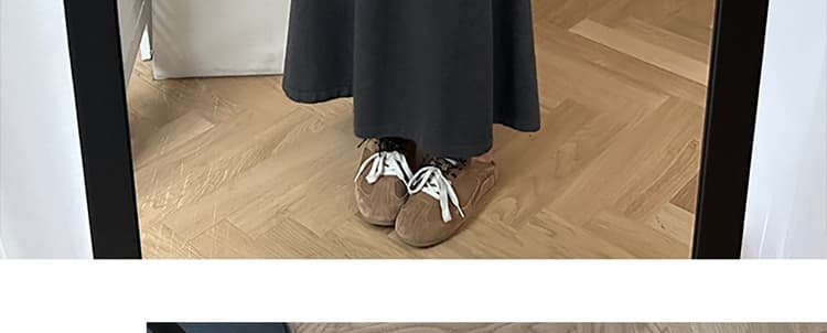 지금 임산부 느긋한 도루 센스 찹쌀 치마 이른 가을 반신 스커트 새로운 한 부서 하이웨이스트 슬림해 보이는 이후 트임 한 마디 롱 스커트 상세 이미지 33