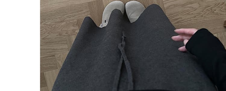 지금 임산부 느긋한 도루 센스 찹쌀 치마 이른 가을 반신 스커트 새로운 한 부서 하이웨이스트 슬림해 보이는 이후 트임 한 마디 롱 스커트 상세 이미지 35