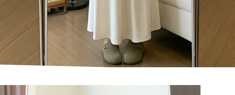 지금 임산부 느긋한 도루 센스 찹쌀 치마 이른 가을 반신 스커트 새로운 한 부서 하이웨이스트 슬림해 보이는 이후 트임 한 마디 롱 스커트 상세 이미지 46