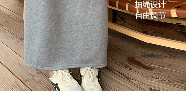 지금 임산부 느긋한 바람 펌프 로프 도루 가을 센스 트임 반신 스커트 이른 봄 가을 한 부서 하이웨이스트 슬림해 보이는 타이트 스커트 롱 스커트 상세 이미지 16