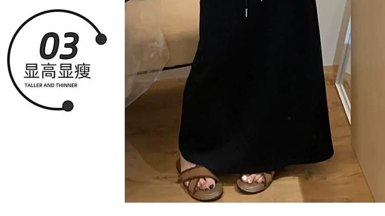 지금 임산부 느긋한 바람 펌프 로프 도루 가을 센스 트임 반신 스커트 이른 봄 가을 한 부서 하이웨이스트 슬림해 보이는 타이트 스커트 롱 스커트 상세 이미지 19