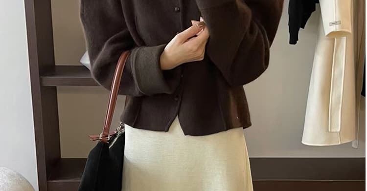 지금 임산부 없음 복부 지지 반신 스커트 새로운 가을 겨울철 니트 양모 슬림해 보이는 품격 프랑스식 도루 센스 한 마디 롱 스커트 상세 이미지 11