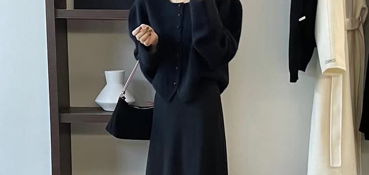 지금 임산부 없음 복부 지지 반신 스커트 새로운 가을 겨울철 니트 양모 슬림해 보이는 품격 프랑스식 도루 센스 한 마디 롱 스커트 상세 이미지 22