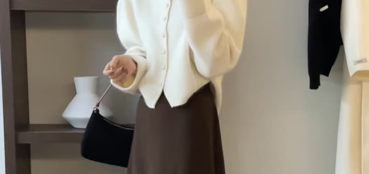 지금 임산부 없음 복부 지지 반신 스커트 새로운 가을 겨울철 니트 양모 슬림해 보이는 품격 프랑스식 도루 센스 한 마디 롱 스커트 상세 이미지 45