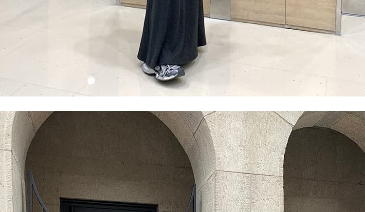 지금 출산 착용 새로운 2026 가을 겨울철 니트 반신 스커트 외출용 하이웨이스트 슬림해 보이는 인어 꼬리 롱 코트 한 마디 치마 상세 이미지 58