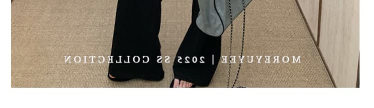 지금 임산부 니트 부츠컷 바지 새로운 봄 가을 얇은 스타일 2026 도루 가을 센스 복부 지지 바지 부츠컷 캐주얼 바지 상세 이미지 7