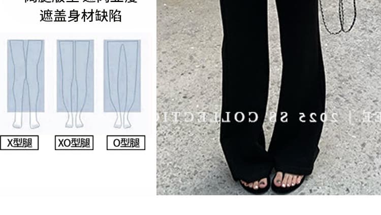 지금 임산부 니트 부츠컷 바지 새로운 봄 가을 얇은 스타일 2026 도루 가을 센스 복부 지지 바지 부츠컷 캐주얼 바지 상세 이미지 13