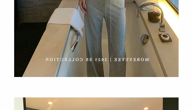 지금 임산부 니트 부츠컷 바지 새로운 봄 가을 얇은 스타일 2026 도루 가을 센스 복부 지지 바지 부츠컷 캐주얼 바지 상세 이미지 26