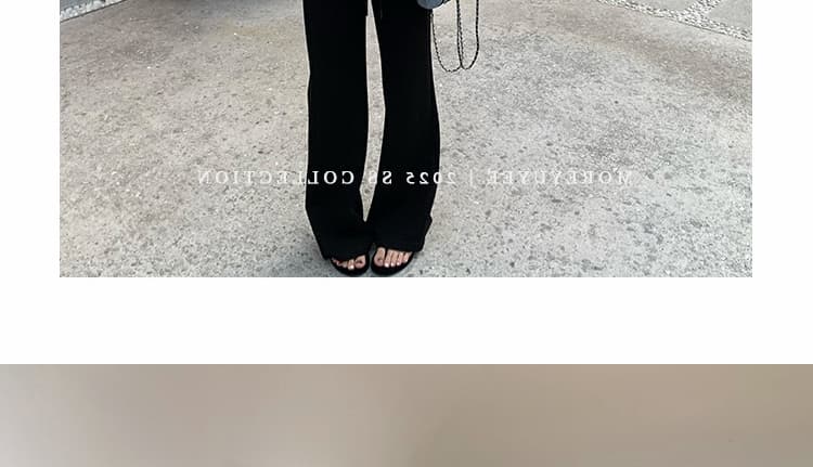 지금 임산부 니트 부츠컷 바지 새로운 봄 가을 얇은 스타일 2026 도루 가을 센스 복부 지지 바지 부츠컷 캐주얼 바지 상세 이미지 49