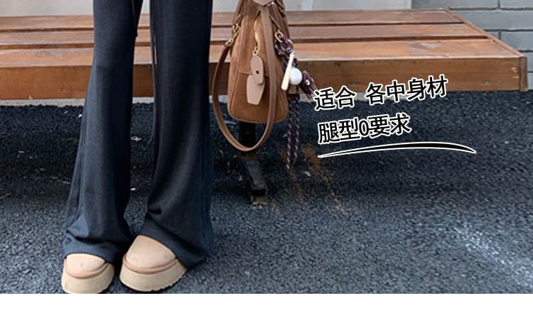 지금 임산부 니트 부츠컷 바지 봄 가을 얇은 스타일 2026 새로운 도루 가을 센스 복부 지지 바지 부츠컷 캐주얼 바지 상세 이미지 9