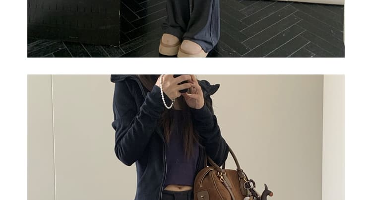 지금 임산부 니트 부츠컷 바지 봄 가을 얇은 스타일 2026 새로운 도루 가을 센스 복부 지지 바지 부츠컷 캐주얼 바지 상세 이미지 32