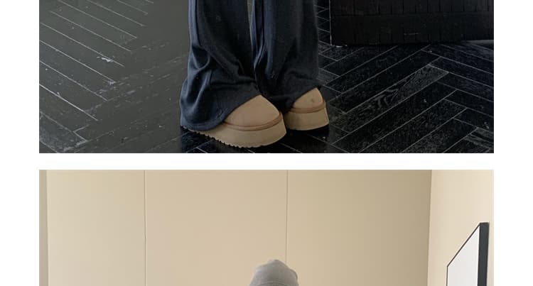 지금 임산부 니트 부츠컷 바지 봄 가을 얇은 스타일 2026 새로운 도루 가을 센스 복부 지지 바지 부츠컷 캐주얼 바지 상세 이미지 34