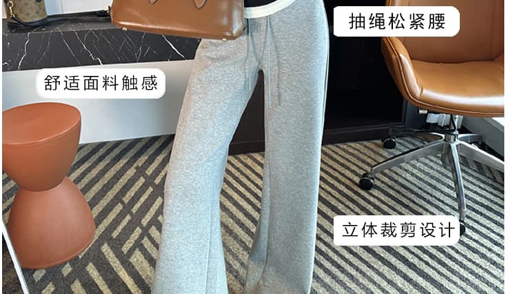 지금 임산부 공기 면 와이드 레그 팬츠 어린이 새로운 가을 2026 도루 센스 없음 복부 지지 바지 외출용 스트레이트 캐주얼 바지 상세 이미지 15