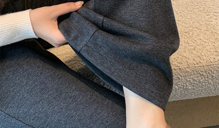 지금 임산부 아세트산 양모 찹쌀 와이드 레그 팬츠 새로운 2026 여성 가을 겨울철 스트레이트 한 부서 루즈핏 캐주얼 바지 상세 이미지 39
