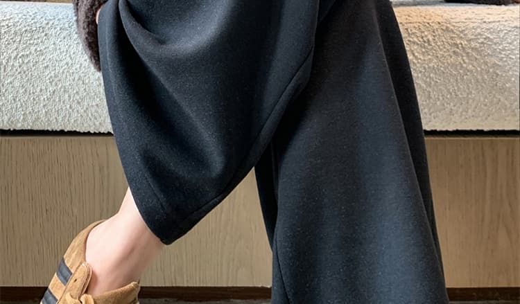 지금 임산부 아세트산 양모 찹쌀 와이드 레그 팬츠 새로운 2026 여성 가을 겨울철 스트레이트 한 부서 루즈핏 캐주얼 바지 상세 이미지 46