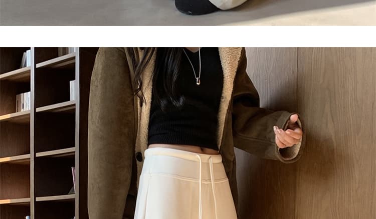 지금 임산부 아세트산 양모 찹쌀 와이드 레그 팬츠 새로운 2026 여성 가을 겨울철 스트레이트 한 부서 루즈핏 캐주얼 바지 상세 이미지 59
