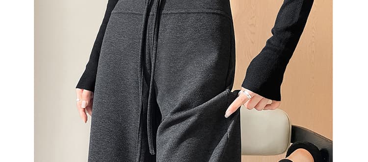 지금 임산부 아세트산 양모 찹쌀 와이드 레그 팬츠 2026 새로운 여성 가을 겨울철 한 부서 스트레이트 루즈핏 캐주얼 바지 상세 이미지 27