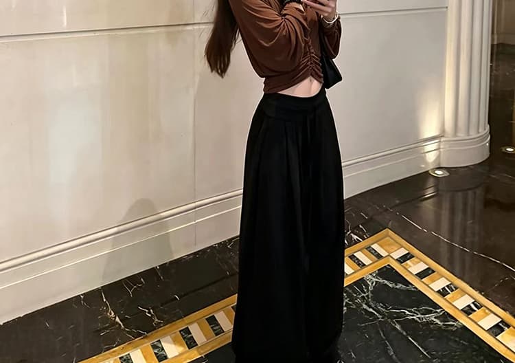 지금 임산부 와이드 레그 팬츠 새로운 2026 여성 가을 도루 센스 다용도 없음 복부 지지 바지 느긋한 바람 루즈핏 캐주얼 바지 상세 이미지 74