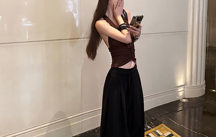 지금 임산부 와이드 레그 팬츠 새로운 여성 2026 가을 도루 센스 다용도 없음 복부 지지 바지 느긋한 바람 루즈핏 캐주얼 바지 상세 이미지 38