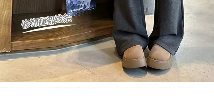 지금 임산부 니트 부츠컷 바지 여성 2026 새로운 가을 도루 센스 없음 복부 지지 바지 작은 키 부츠컷 스트레이트 바지 상세 이미지 9