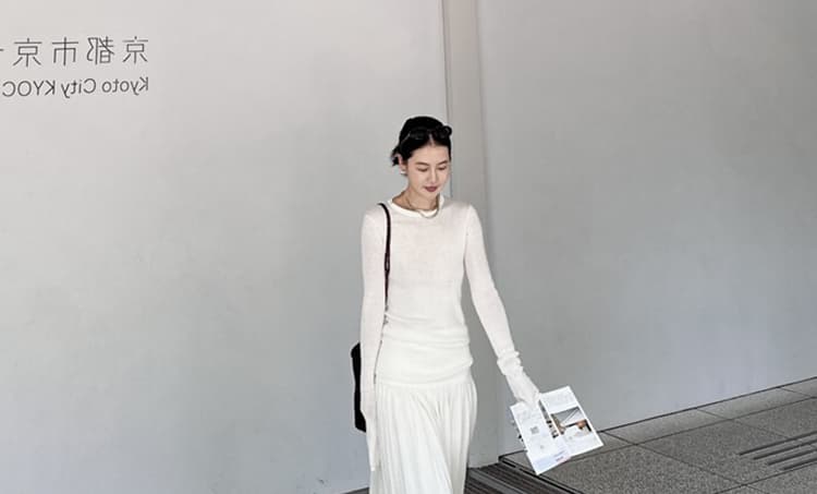 지금 임산부 없음 복부 지지 반신 스커트 가을 겨울철 새로운 니트 양모 슬림해 보이는 품격 프랑스식 도루 센스 한 마디 롱 스커트 상세 이미지 37