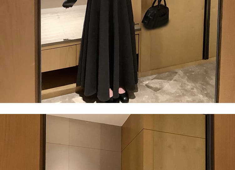 지금 임산부 모직 반신 스커트 여성 2026 새로운 가을 겨울철 없음 복부 지지 빅 플레어 스커트 품격 도루 센스 한 마디 롱 스커트 상세 이미지 29