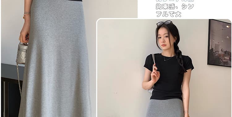 지금 임산부 어두운 회색 반신 스커트 여성 봄 새로운 임산부 중간 길이 타이트 스커트 인어 꼬리 스커트 롱 스커트 표지 다리 두꺼운 상세 이미지 8