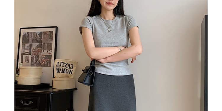 지금 임산부 어두운 회색 반신 스커트 여성 봄 새로운 임산부 중간 길이 타이트 스커트 인어 꼬리 스커트 롱 스커트 표지 다리 두꺼운 상세 이미지 25