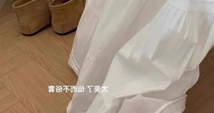 지금 임산부 화이트 반신 스커트 여성 봄 여름 작은 키 프랑스식 케이크 드레스 하이웨이스트 한 마디 우산 치마 중간 길이 치마 상세 이미지 47